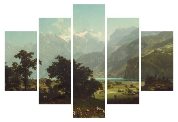 Tablou - Albert Bierstadt, Lake Lucerne, reproducere (150x105 cm)