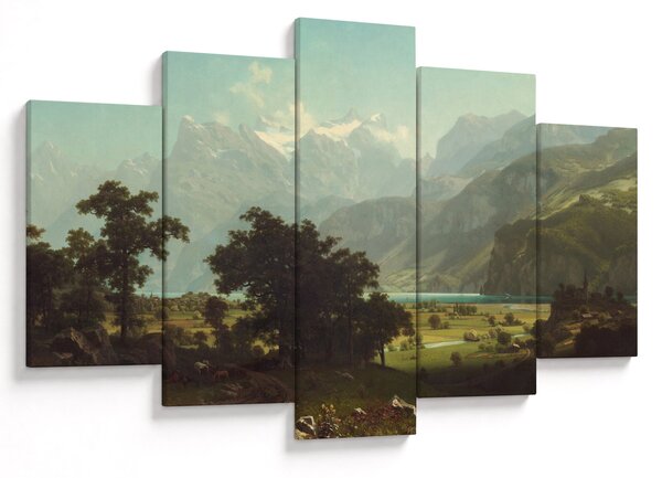 Tablou - Albert Bierstadt, Lake Lucerne, reproducere (150x105 cm)