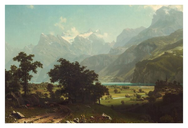 Tablou - Albert Bierstadt, Lake Lucerne, reproducere (90x60 cm)