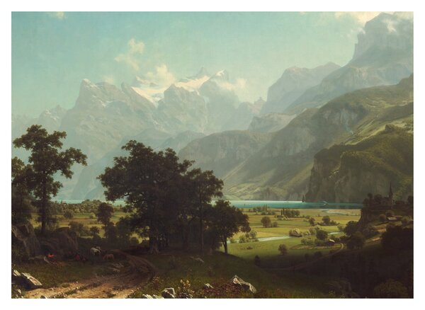 Tablou - Albert Bierstadt, Lake Lucerne, reproducere (70x50 cm)