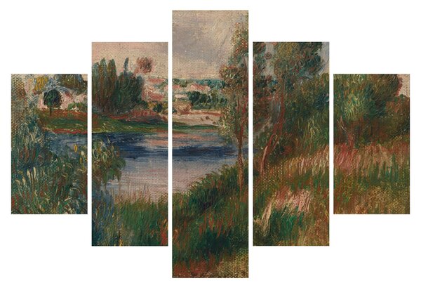 Tablou - Auguste Renoir, Landscape at Vetheuil, reproducere (150x105 cm)