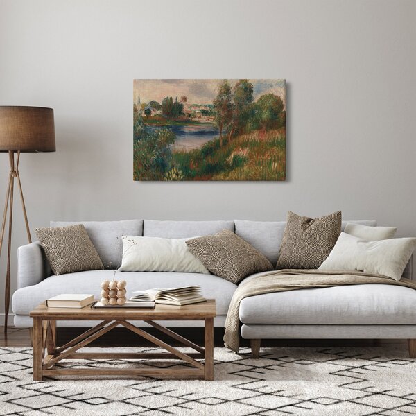 Tablou - Auguste Renoir, Landscape at Vetheuil, reproducere (90x60 cm)