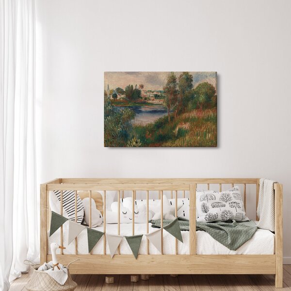 Tablou - Auguste Renoir, Landscape at Vetheuil, reproducere (90x60 cm)