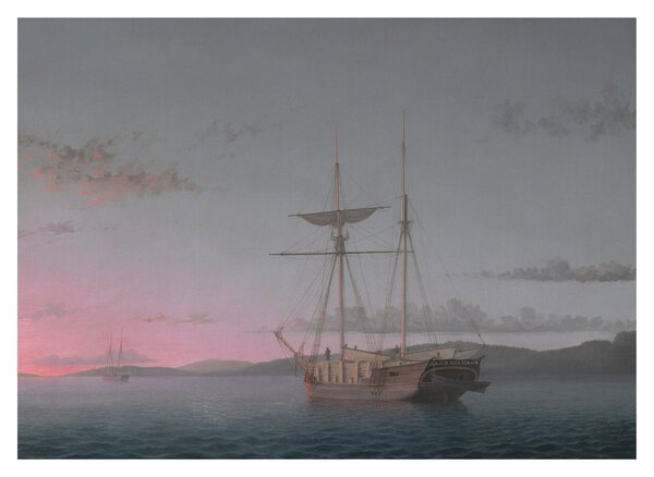 Tablou - Fitz Henry Lane, Lumber Schooners at Evening on Penobscot Bay, reproducere (70x50 cm)