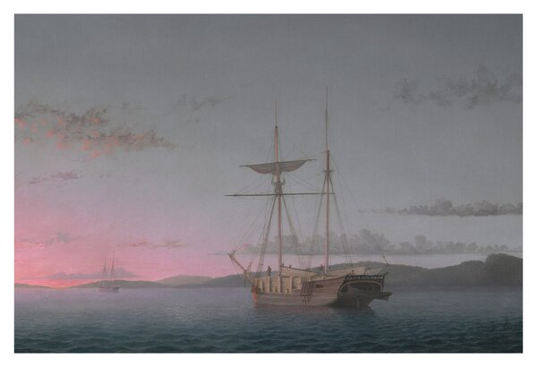 Tablou - Fitz Henry Lane, Lumber Schooners at Evening on Penobscot Bay, reproducere (90x60 cm)
