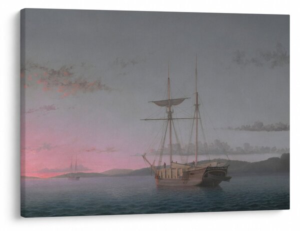 Tablou - Fitz Henry Lane, Lumber Schooners at Evening on Penobscot Bay, reproducere (70x50 cm)