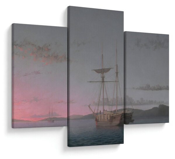 Tablou - Fitz Henry Lane, Lumber Schooners at Evening on Penobscot Bay, reproducere (90x60 cm)