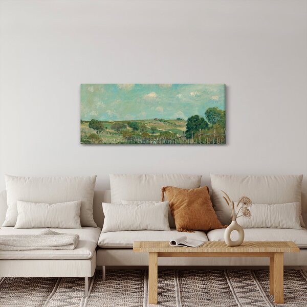 Tablou - Alfred Sisley, Meadow, reproducere (120x50 cm)