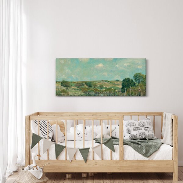 Tablou - Alfred Sisley, Meadow, reproducere (120x50 cm)