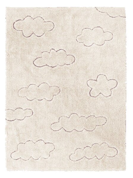 Covor pentru copii crem lavabil/țesut manual din bumbac 140x200 cm Clouds – Lorena Canals