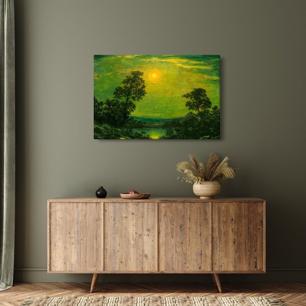 Tablou - Imitator of Ralph Albert Blakelock, Moonlight, reproducere (90x60 cm)