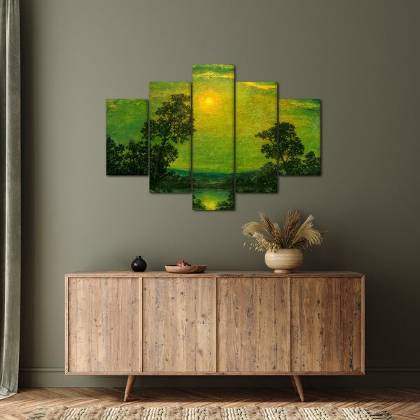Tablou - Imitator of Ralph Albert Blakelock, Moonlight, reproducere (150x105 cm)
