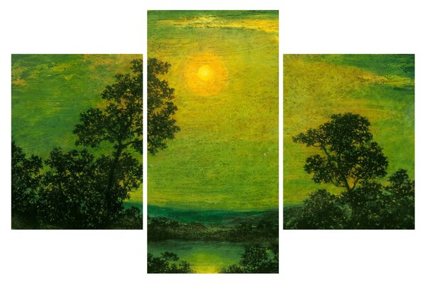 Tablou - Imitator of Ralph Albert Blakelock, Moonlight, reproducere (90x60 cm)
