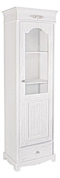 Vitrina BLANC, lemn, alb, 50x34x170cm
