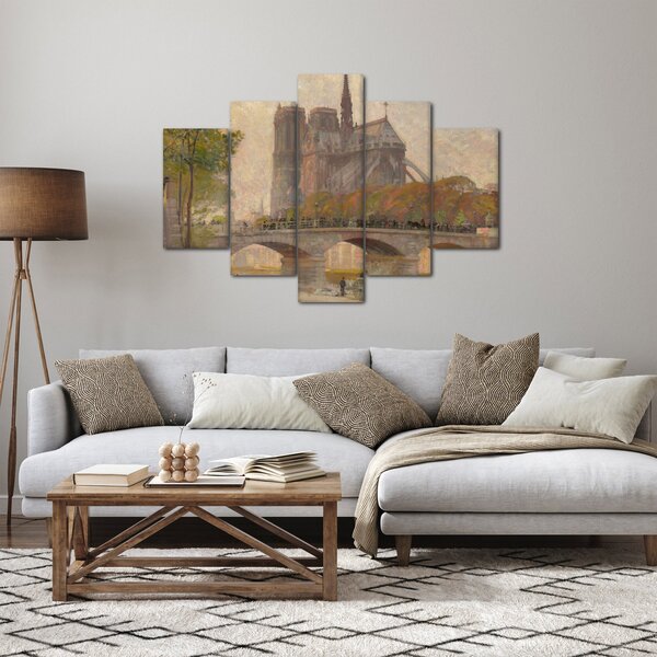 Tablou - Robert William Vonnoh, Notre Dame de Paris, reproducere (150x105 cm)