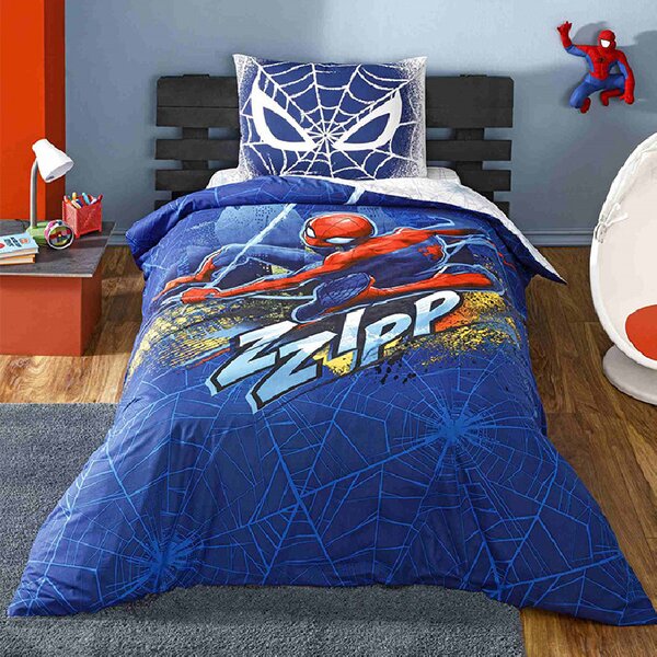 Lenjerie Copii Spiderman Blue City (Bumbac 100%)