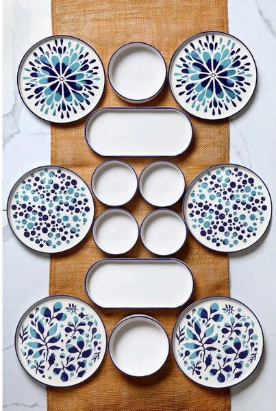 Serviciu de masă 14 buc. din ceramică – Hermia