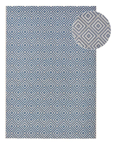 Covor de exterior NORTHRUGS Karo, 160 x 230 cm, albastru