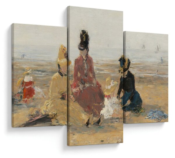 Tablou - Eugène Boudin, On the Beach, Trouville, reproducere (90x60 cm)