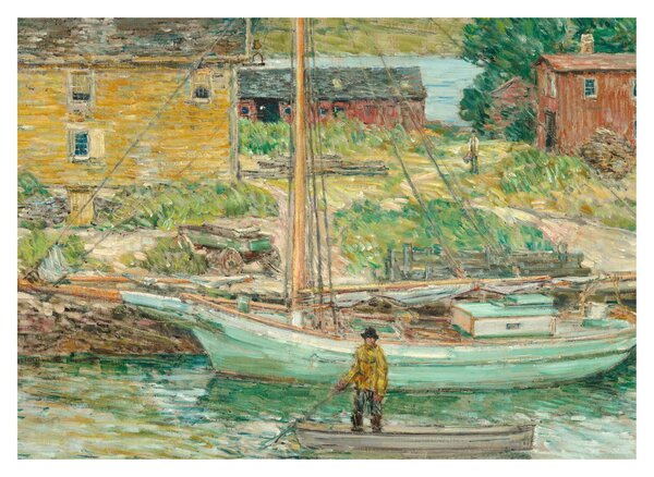 Tablou - Childe Hassam, Oyster Sloop, Cos Cob, reproducere (70x50 cm)