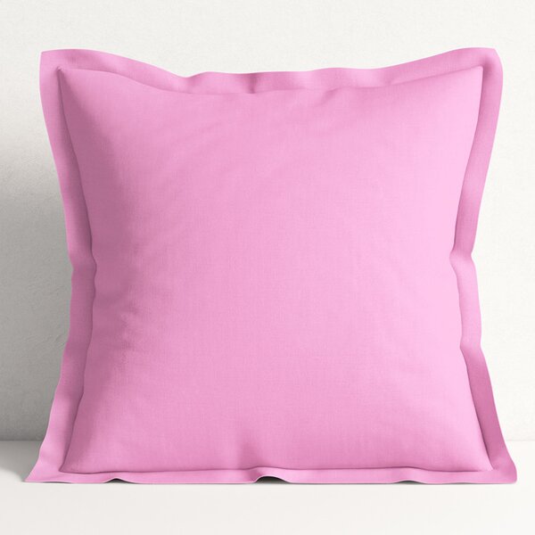 Goldea față de pernă din bumbac cu tiv decorativ - roz 60 x 60 cm