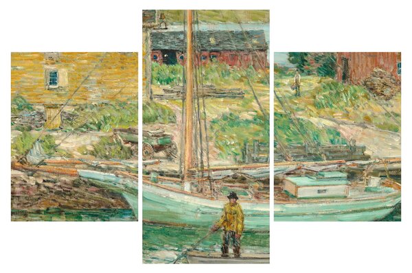 Tablou - Childe Hassam, Oyster Sloop, Cos Cob, reproducere (90x60 cm)