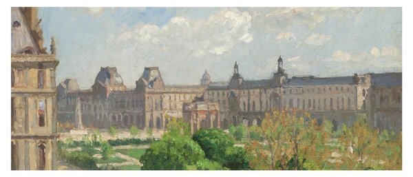 Tablou - Camille Pissarro, Place du Carrousel, Paris, reproducere (120x50 cm)
