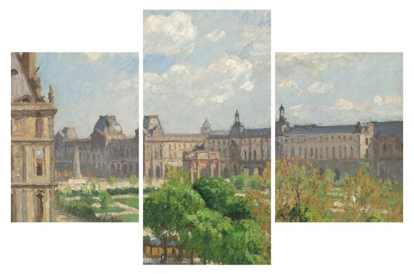 Tablou - Camille Pissarro, Place du Carrousel, Paris, reproducere (90x60 cm)