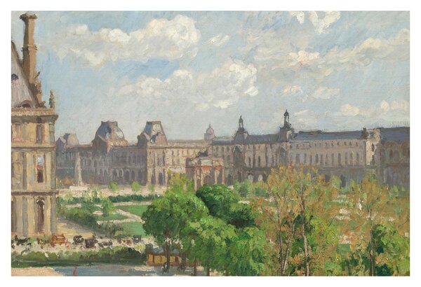 Tablou - Camille Pissarro, Place du Carrousel, Paris, reproducere (90x60 cm)