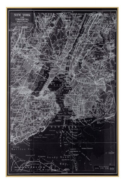 Tablou inramat New York, Sticla, Maro, 79.5x120.5x2.5 cm