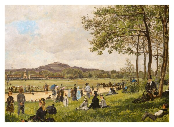 Tablou - French 19th Century, Race Course at Longchamps, reproducere (70x50 cm)