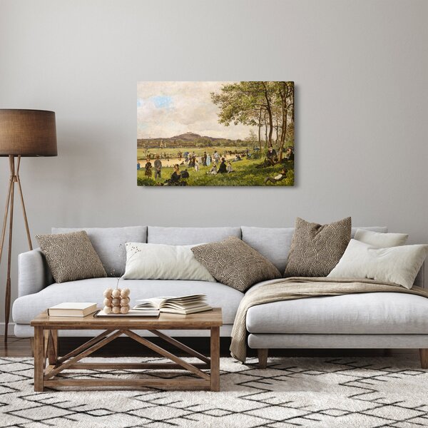 Tablou - French 19th Century, Race Course at Longchamps, reproducere (90x60 cm)