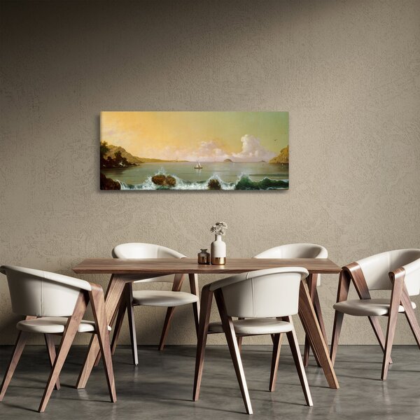 Tablou - Martin Johnson Heade, Rio de Janeiro Bay, reproducere (120x50 cm)