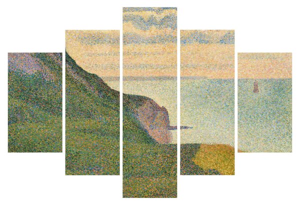 Tablou - Georges Seurat, Seascape at Port-en-Bessin, Normandy, reproducere (150x105 cm)