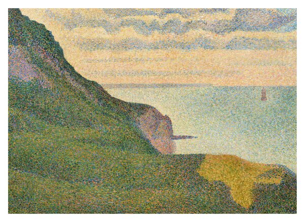 Tablou - Georges Seurat, Seascape at Port-en-Bessin, Normandy, reproducere (70x50 cm)