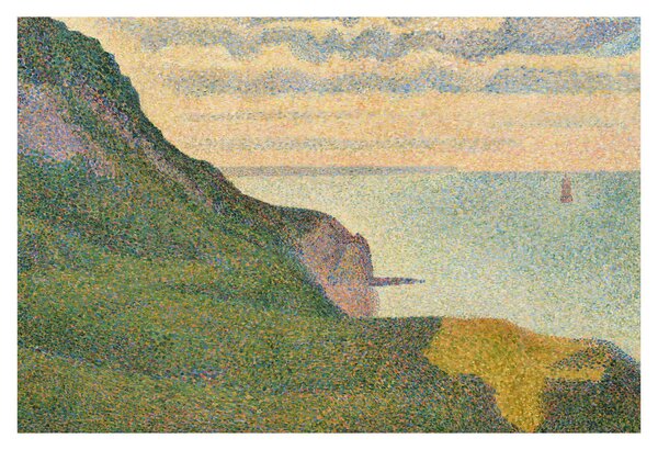 Tablou - Georges Seurat, Seascape at Port-en-Bessin, Normandy, reproducere (90x60 cm)