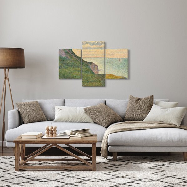 Tablou - Georges Seurat, Seascape at Port-en-Bessin, Normandy, reproducere (90x60 cm)