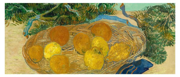 Tablou - Vincent van Gogh, Still Life of Oranges and Lemons with Blue Gloves, reproducere (120x50 cm)
