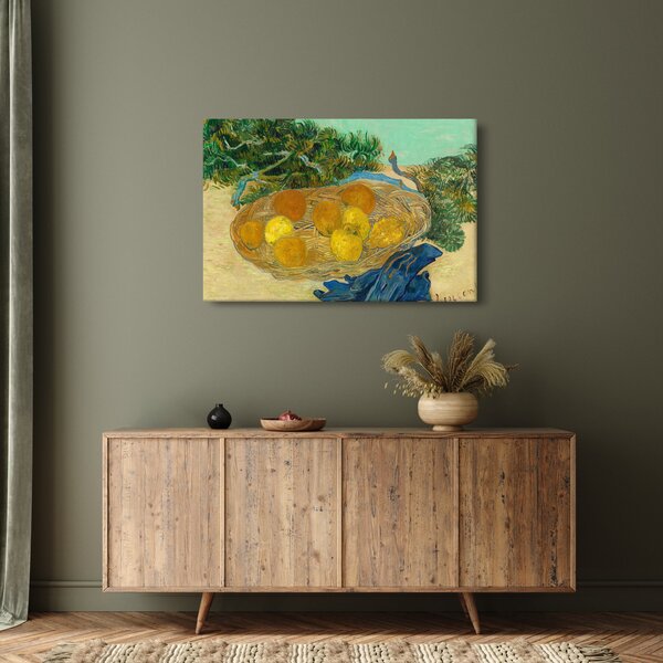 Tablou - Vincent van Gogh, Still Life of Oranges and Lemons with Blue Gloves, reproducere (90x60 cm)