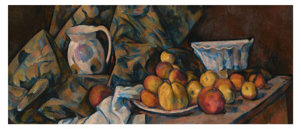 Tablou - Paul Cézanne, Still Life with Apples and Peaches, reproducere (120x50 cm)