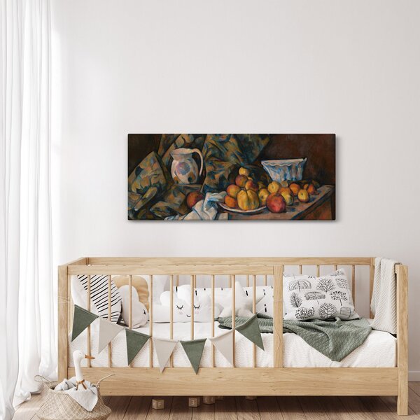 Tablou - Paul Cézanne, Still Life with Apples and Peaches, reproducere (120x50 cm)