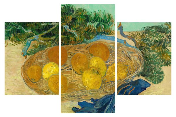 Tablou - Vincent van Gogh, Still Life of Oranges and Lemons with Blue Gloves, reproducere (90x60 cm)