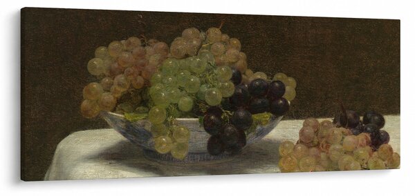 Tablou - Henri Fantin-Latour, Still Life with Grapes and a Carnation, reproducere (120x50 cm)