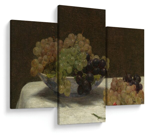 Tablou - Henri Fantin-Latour, Still Life with Grapes and a Carnation, reproducere (90x60 cm)