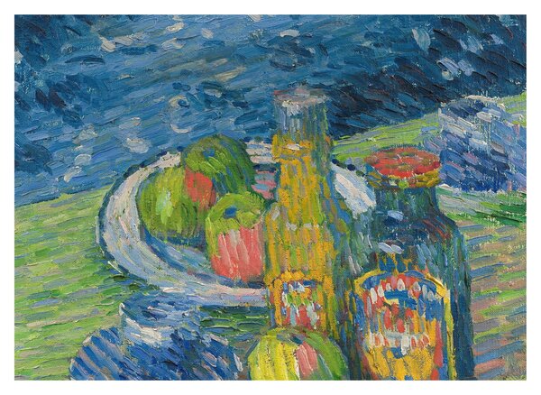 Tablou - Alexej von Jawlensky, Still Life with Bottles and Fruit, reproducere (70x50 cm)
