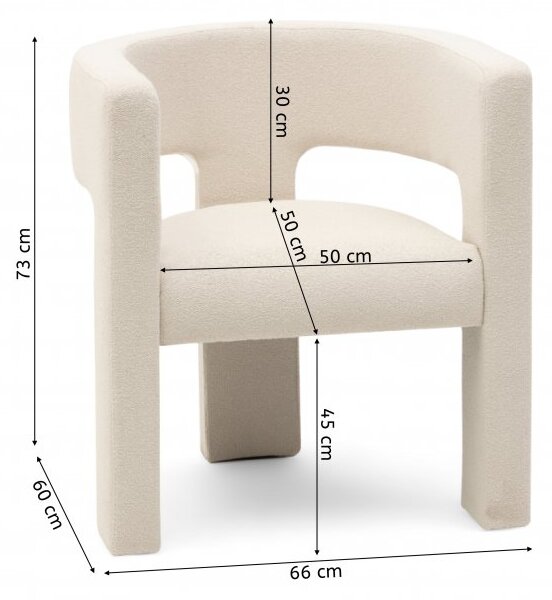 Fotoliu design bej deschis ALPAH LOOP Loop 01