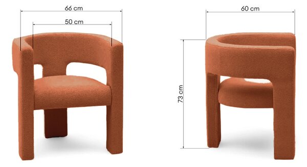Fotoliu design portocaliu ALPAH B