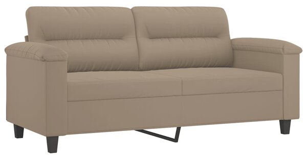 Canapea cu 2 locuri, gri taupe, 140 cm, țesătură microfibră