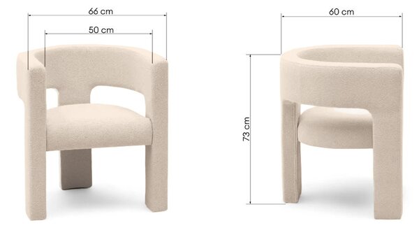 Fotoliu design bej ALPAH B