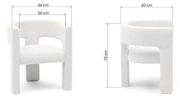 Fotoliu design alb ALPAH B